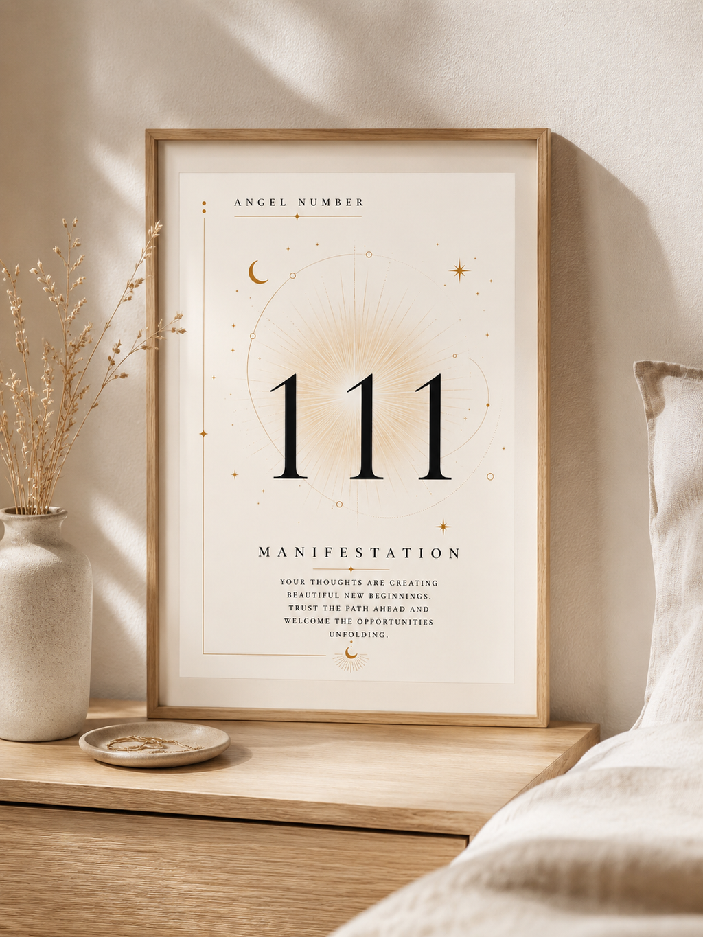 111 Angel Number Print – Manifestation Wall Art