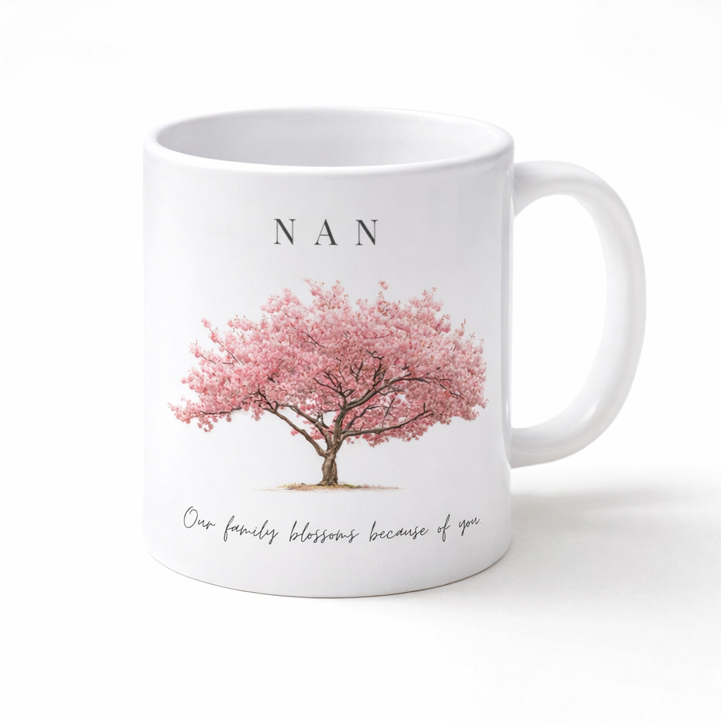 Personalised Family Tree Mug – Mum, Nan, Grandma or Custom Name