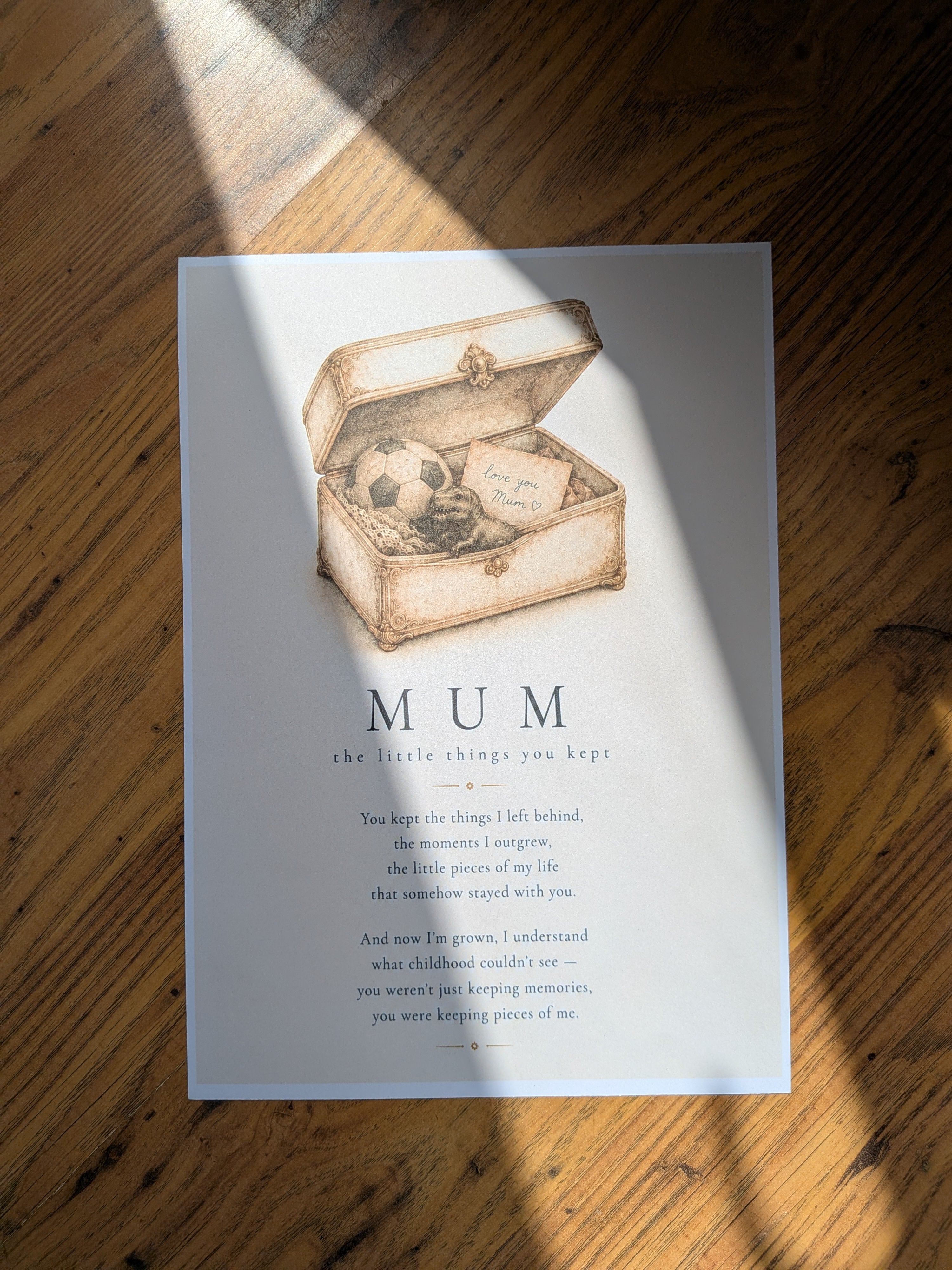 Mum – The Little Things You Kept | A4 Sentimental Print