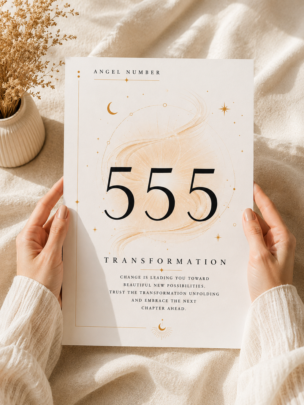 555 Angel Number Print – Transformation  Wall Art