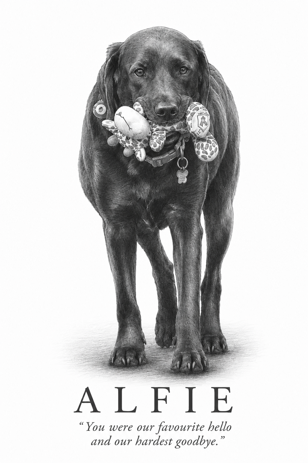 Custom Graphite Pet Portrait | Personalised