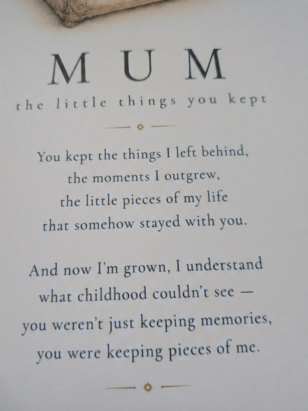 Mum – The Little Things You Kept | A4 Sentimental Print