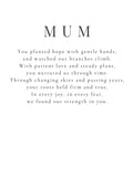 Personalised Gift for Mum, Nan or Grandma – Family Tree Poem Print UK