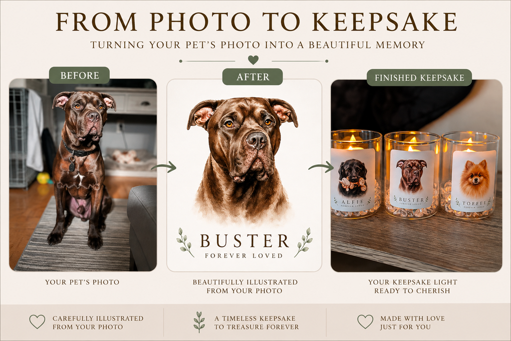 Personalised Pet Forever Glow Light