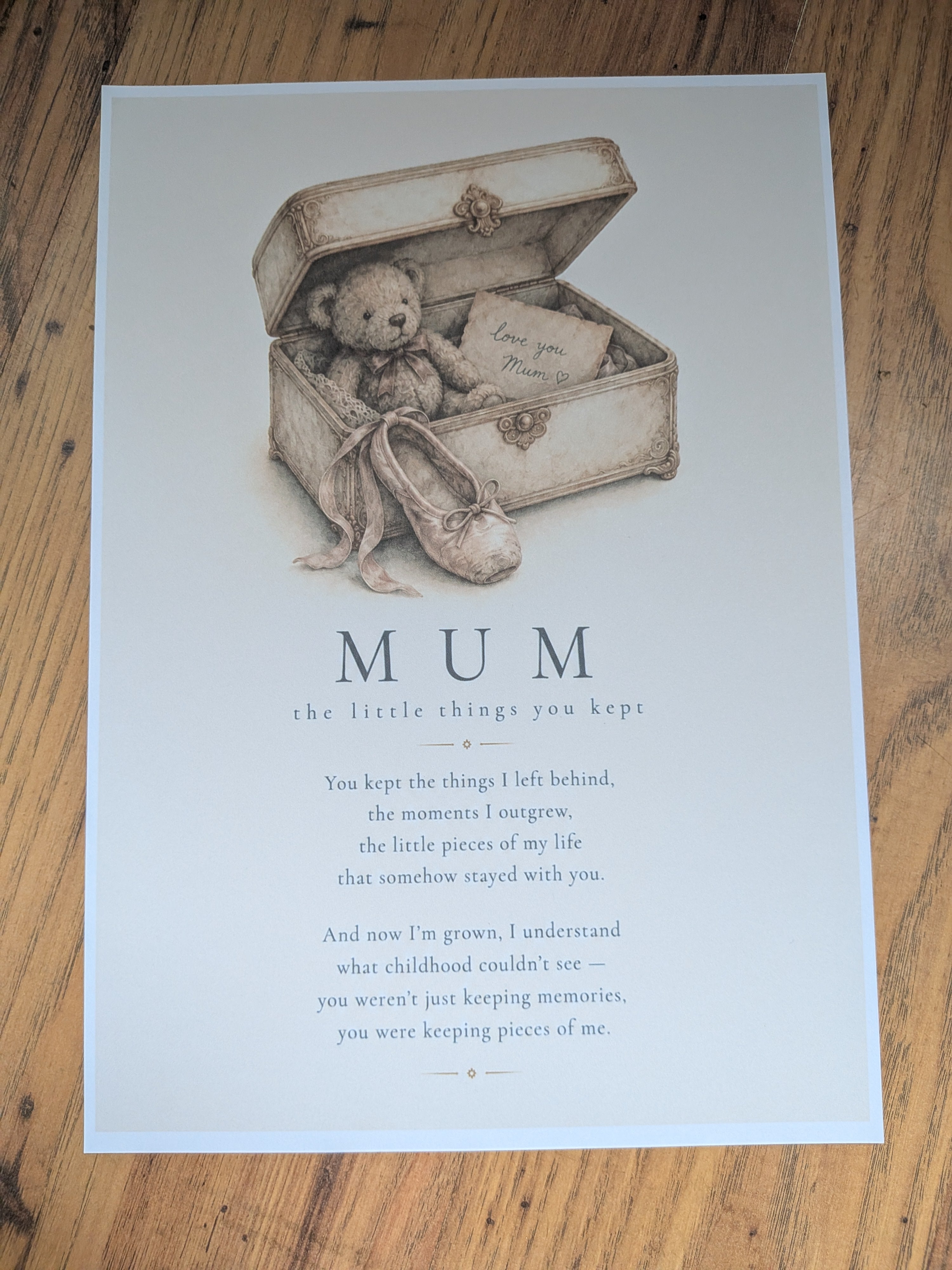 Mum – The Little Things You Kept | A4 Sentimental Print