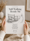 Personalised Pet Memorial Print – Still Walking Beside Me – Custom Dog Loss Gift – Pet Sympathy Keepsake – A4 Memorial Wall Art