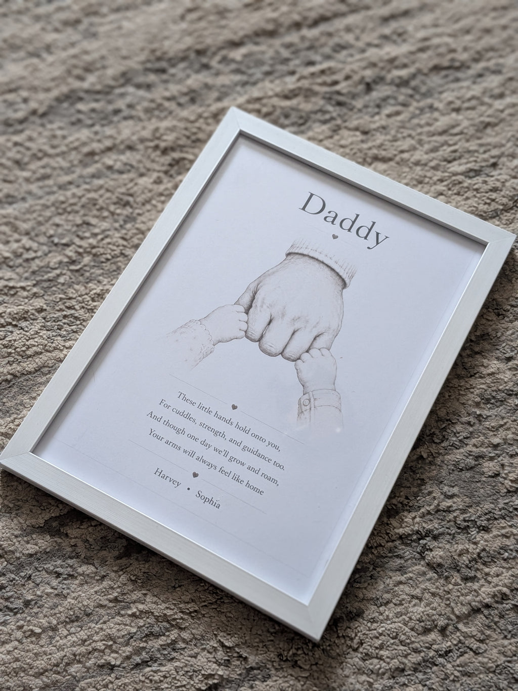 Personalised Father’s Day Fist Bump Print | Dad Gift From Kids