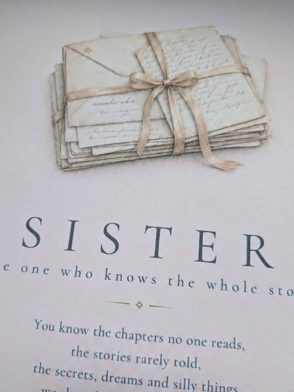 Sister – The One Who Knows the Whole Story | A4 Sentimental Print