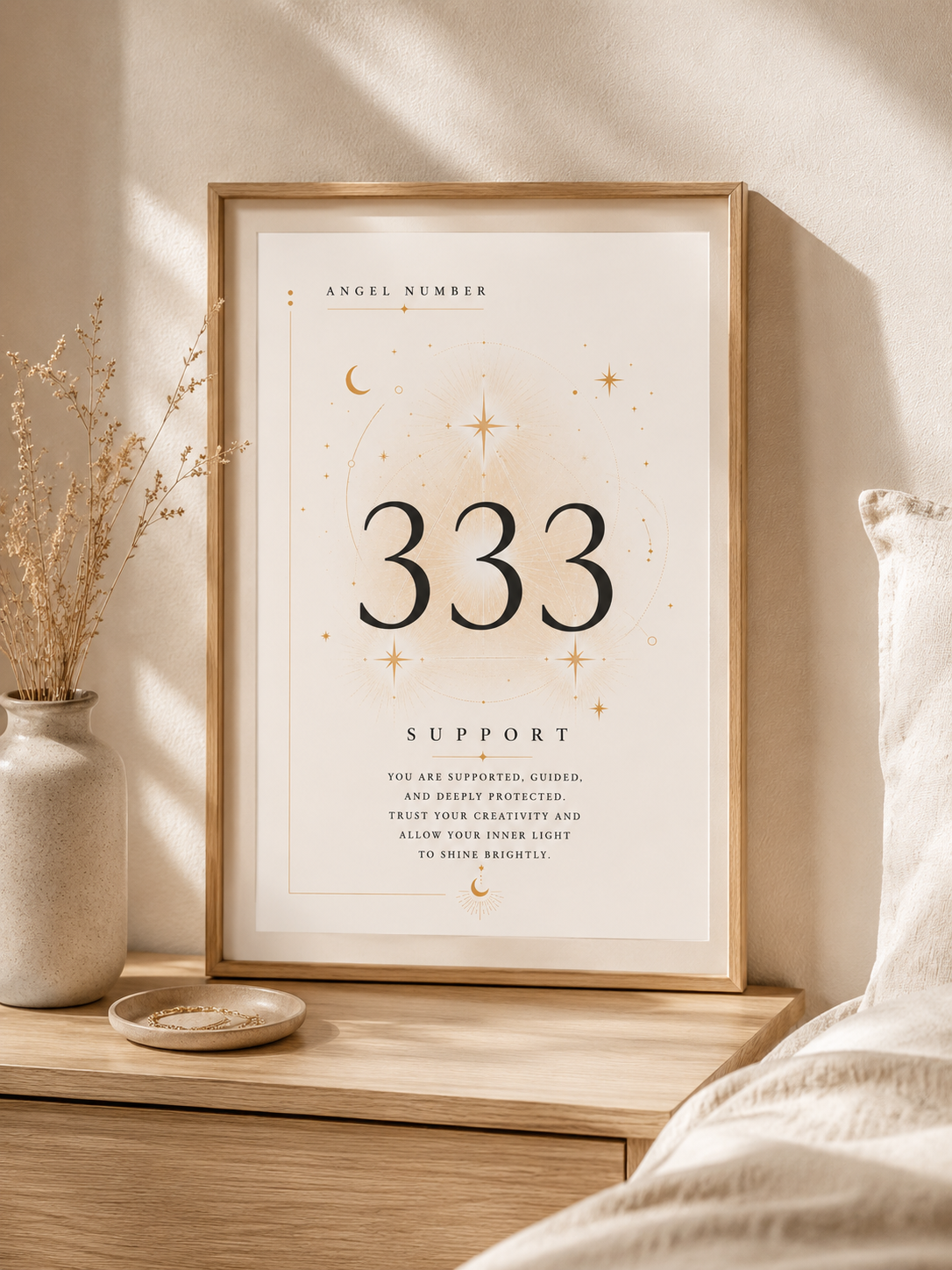 333 Angel Number Print – Support  Wall Art
