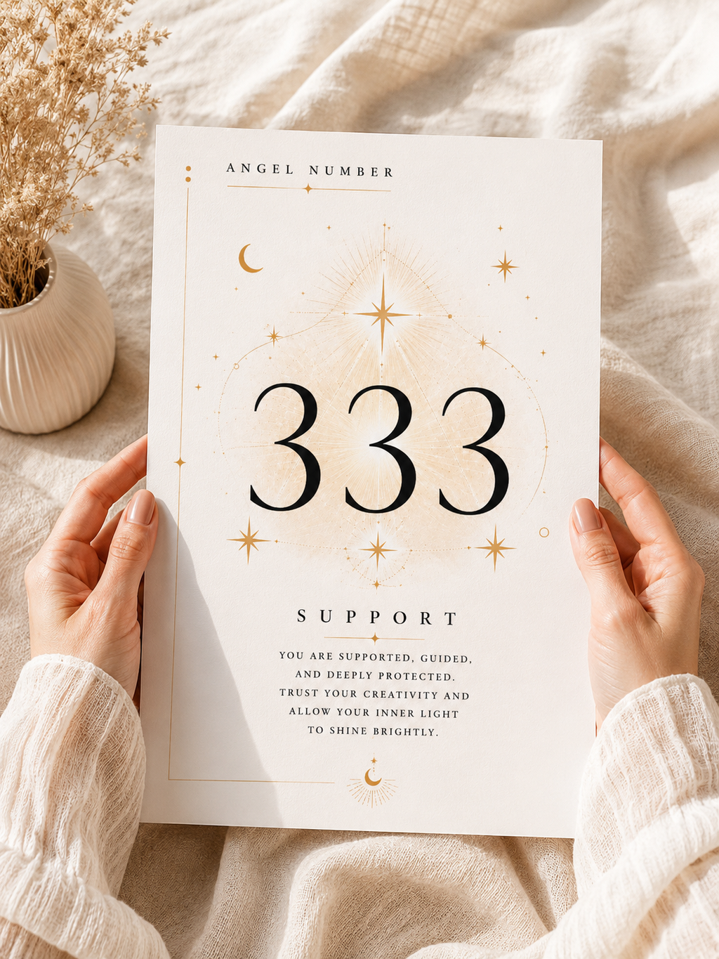 333 Angel Number Print – Support  Wall Art