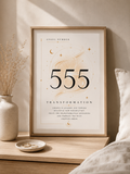 555 Angel Number Print – Transformation  Wall Art