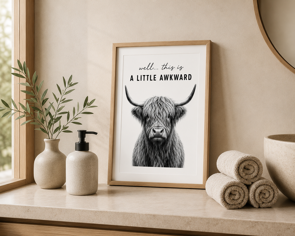 Funny Bathroom Animal Print Set of 3 | A4 Printable Wall Art
