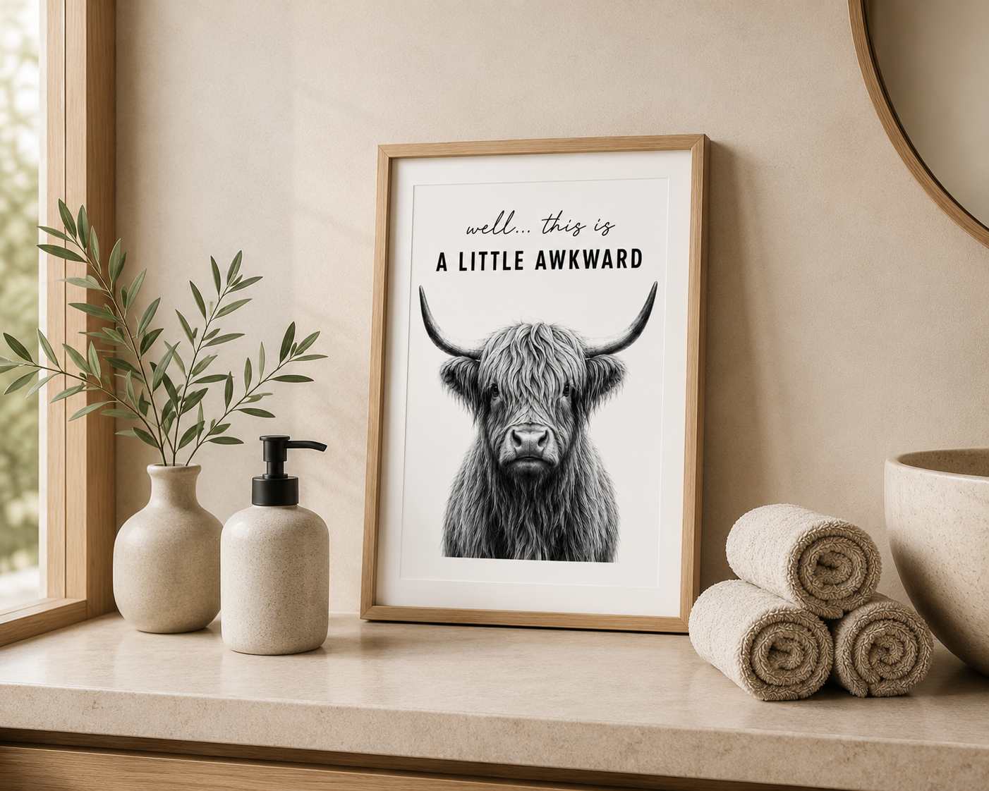 Funny Bathroom Animal Print Set of 3 | A4 Printable Wall Art