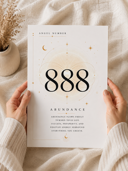 888 Angel Number Print – Abundance Wall Art