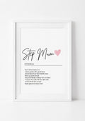 Step Mum Definition Print – Noun Wall Art Gift for Mum UK