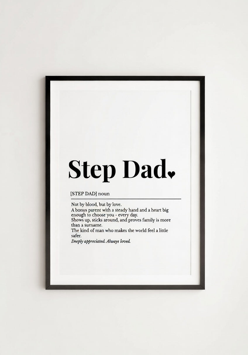 Step Dad Noun Print