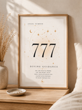 777 Angel Number Print – Divine Guidance Wall Art