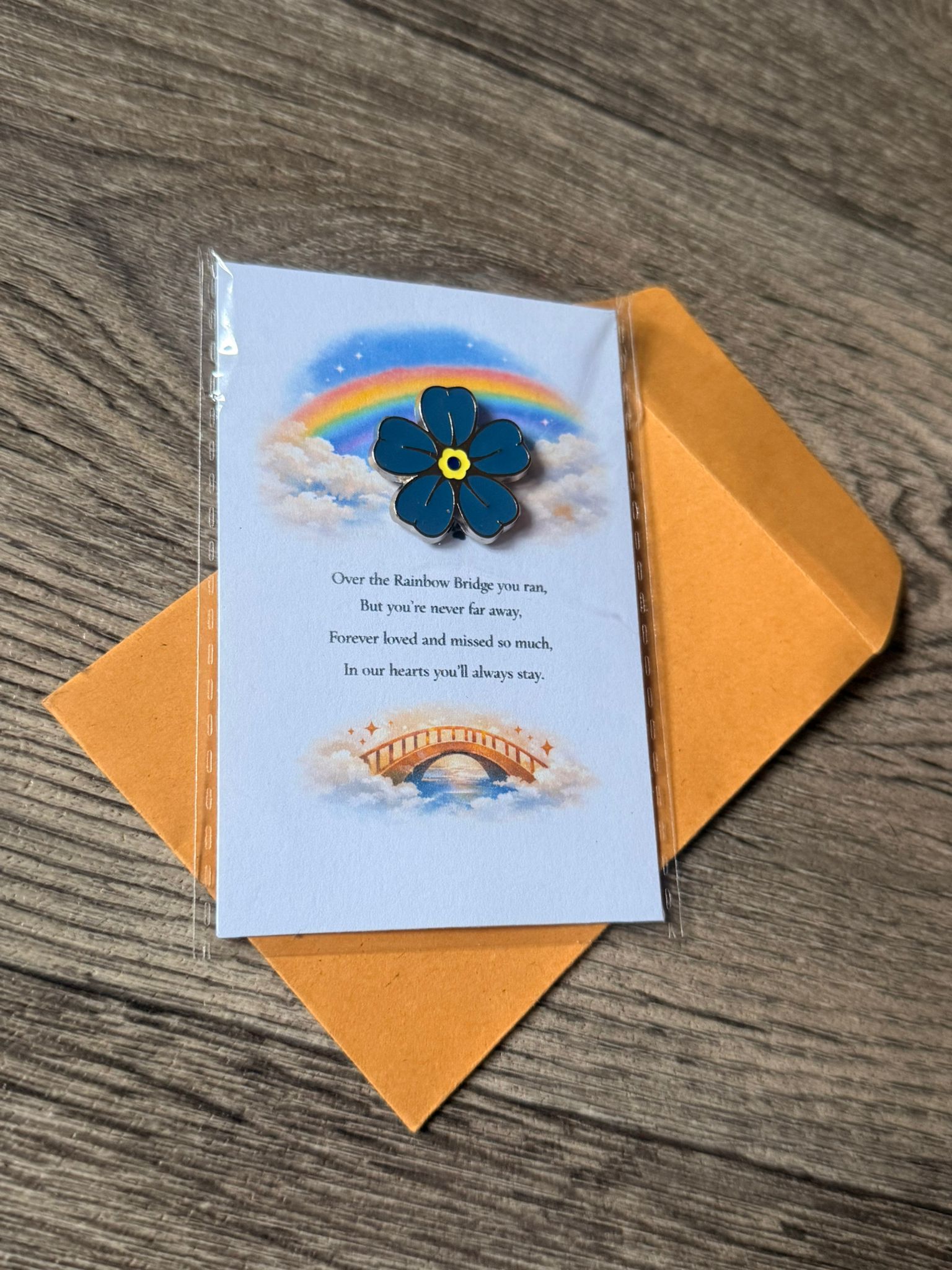Rainbow Bridge Gift – Pet Memorial Pocket Hug Keepsake UK