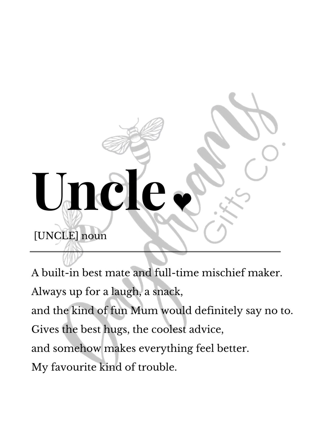 Uncle Noun Print