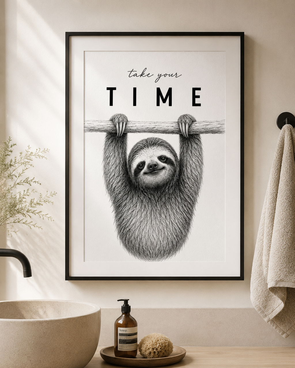 Funny Bathroom Animal Print Set of 4 | A4 Printable Wall Art