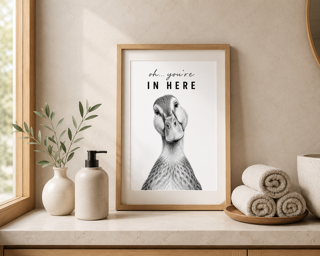 Funny Bathroom Animal Print Set of 3 | A4 Printable Wall Art