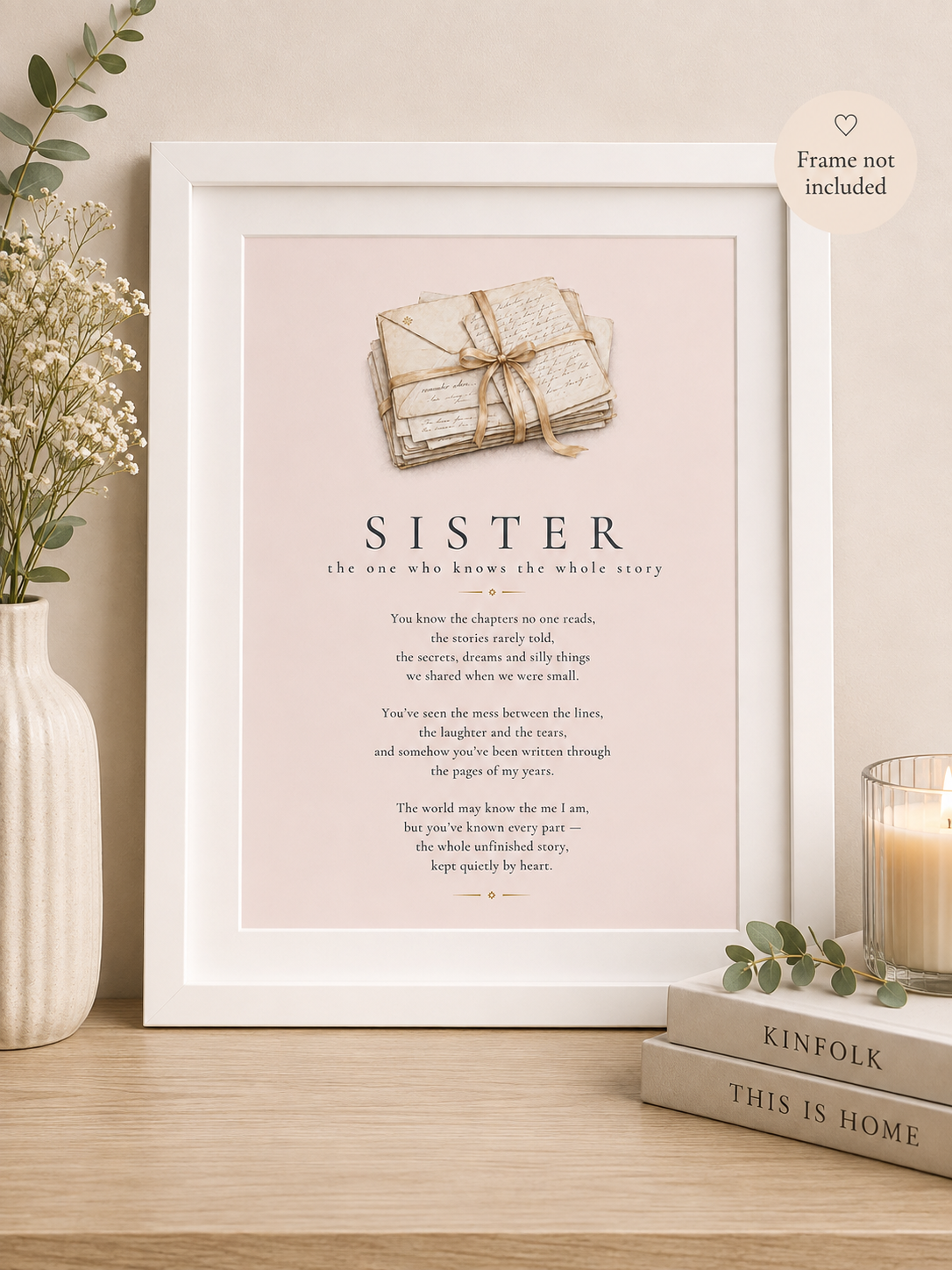 Sister – The One Who Knows the Whole Story | A4 Sentimental Print