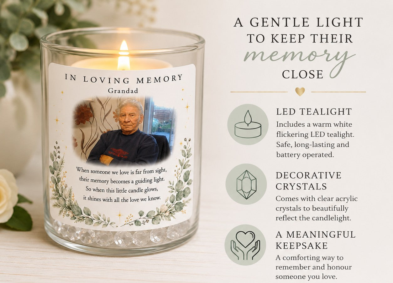 Personalised Photo Memorial Light – In Loving Memory