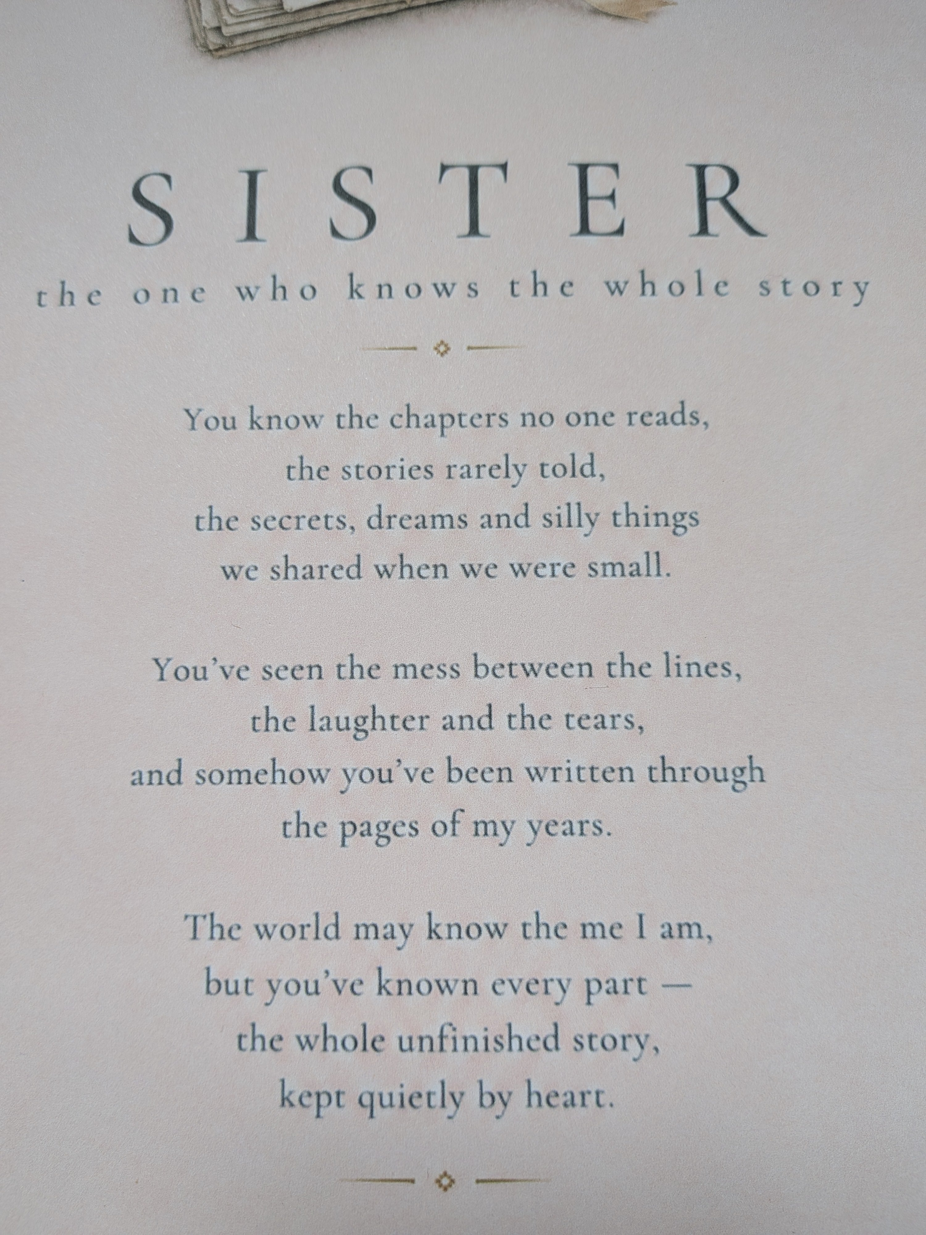 Sister – The One Who Knows the Whole Story | A4 Sentimental Print