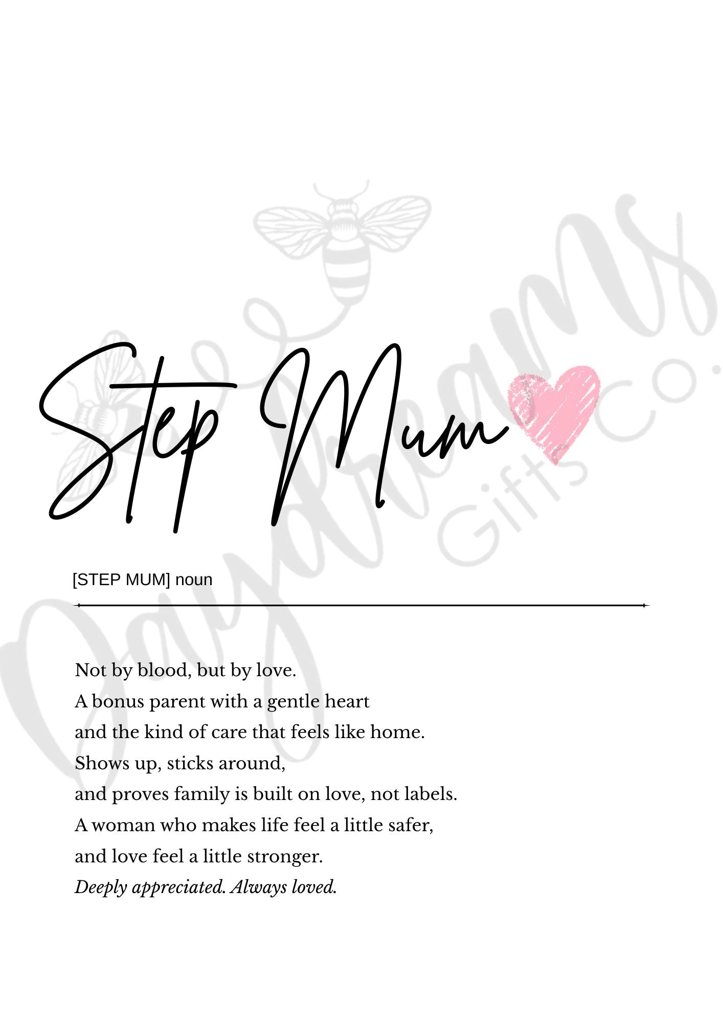 Framed Mum Definition Print – Noun Wall Art Gift for Mum UK