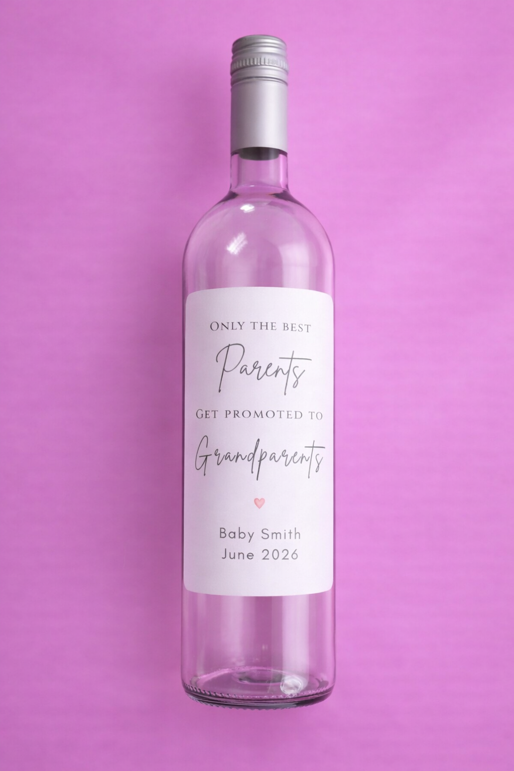 Pregnancy Reveal Wine Label