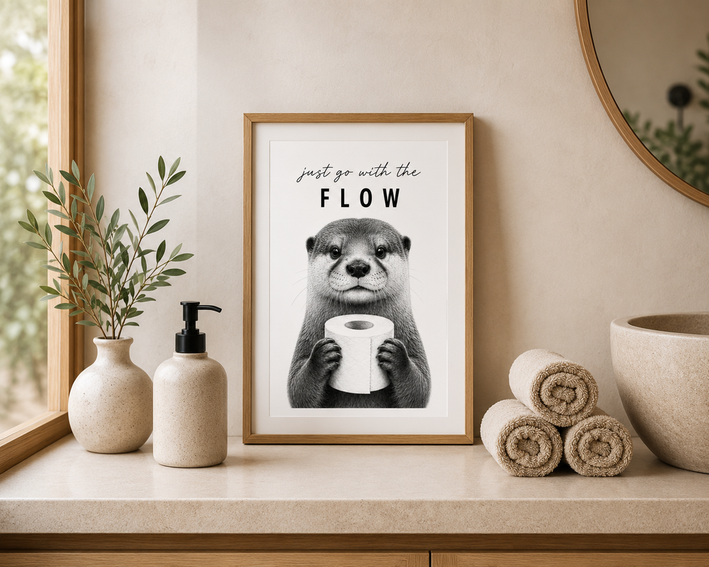 Funny Bathroom Animal Print Set of 3 | A4 Printable Wall Art