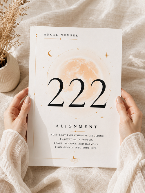 222 Angel Number Print – Alignment Wall Art
