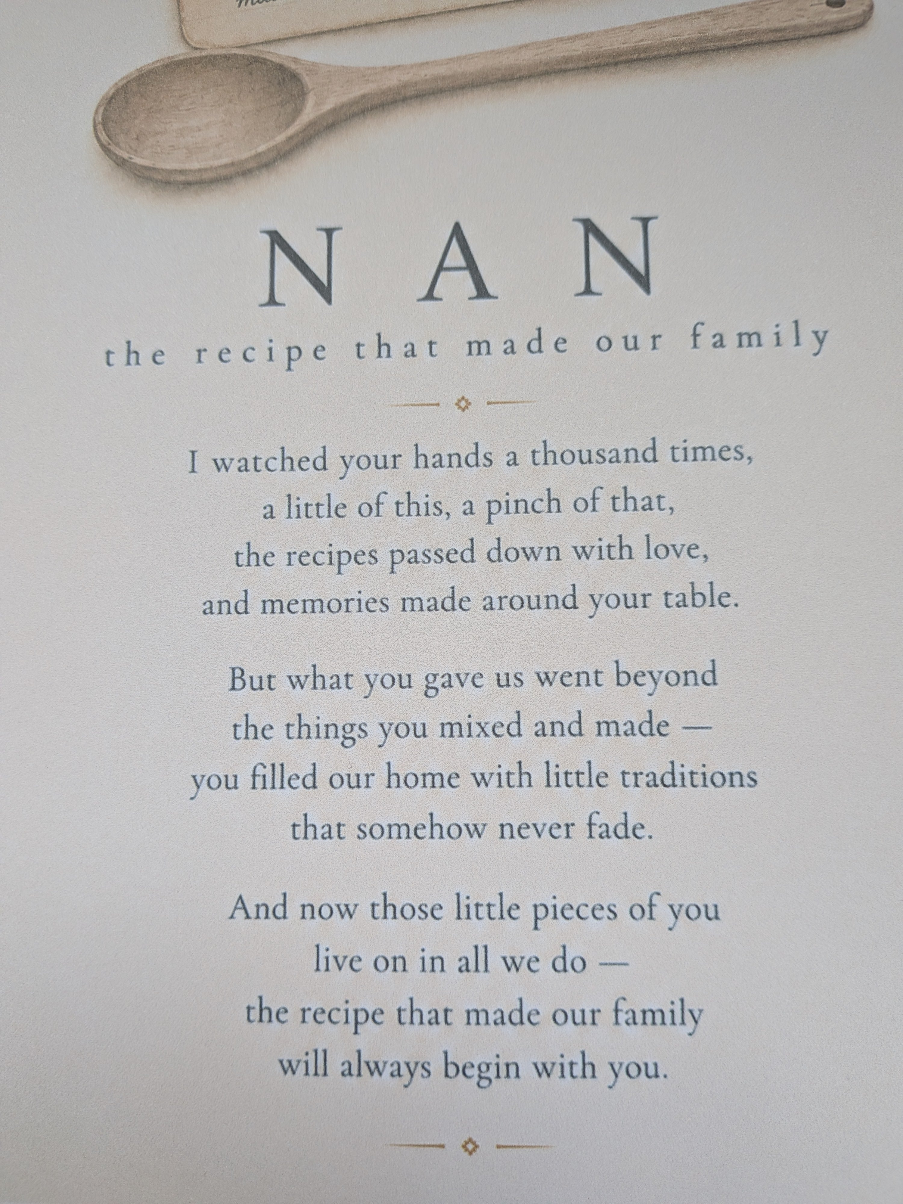 Nan – The Recipe That Made Our Family | A4 Sentimental Print